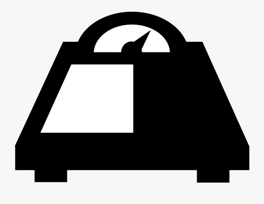 Vector Illustration Of Bathroom Weigh Scale Force-measuring - Tote Bag, Transparent Clipart