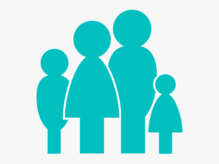 Family Of Four Silhouette, Transparent Clipart