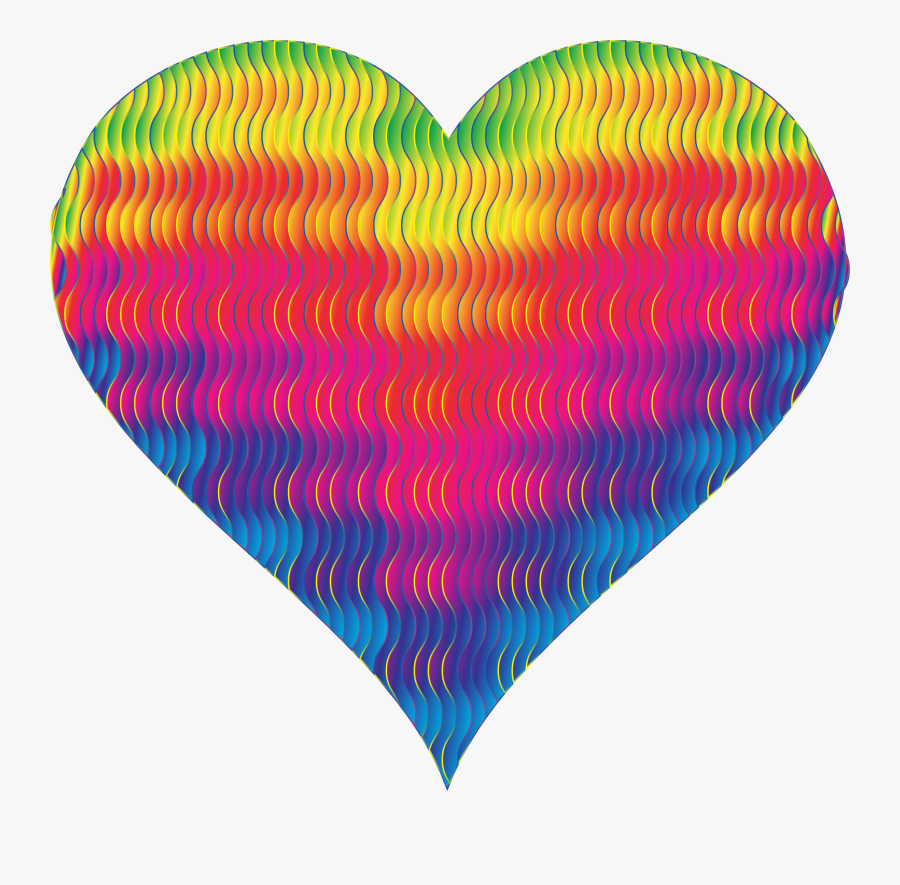 Transparent Colorful Heart Clipart - Heart, Transparent Clipart