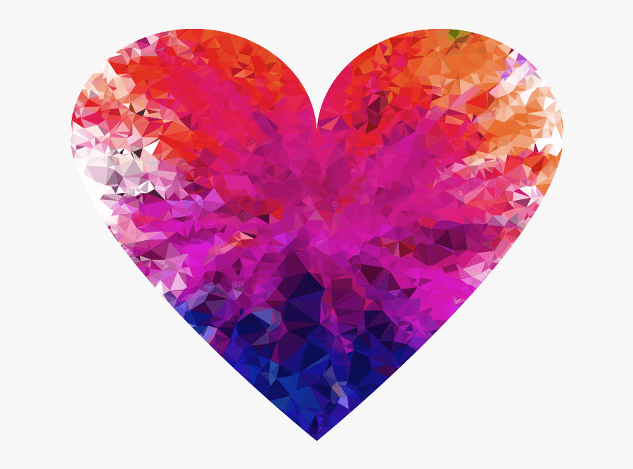 Colorful Heart Png Transparent - Colorful Heart Png, Transparent Clipart