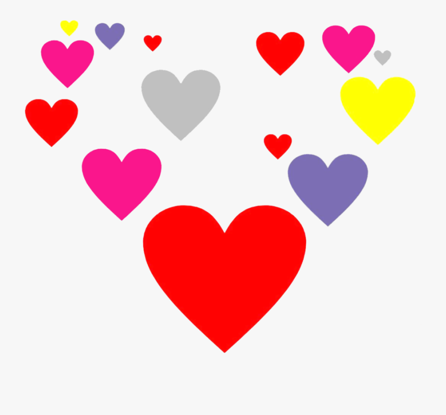 Floating Hearts Of Color By Mike44nh - Color Full Heart Png, Transparent Clipart