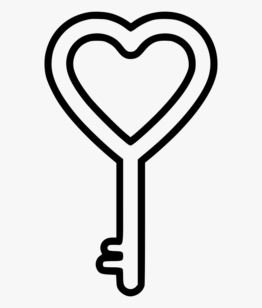 Heart Key Comments - Heart Key Drawing Png, Transparent Clipart