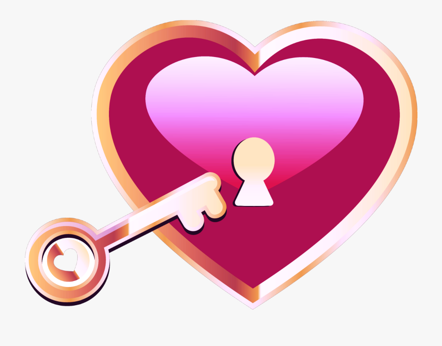 #mq #heart #pink #hearts #key - Heart With A Key, Transparent Clipart