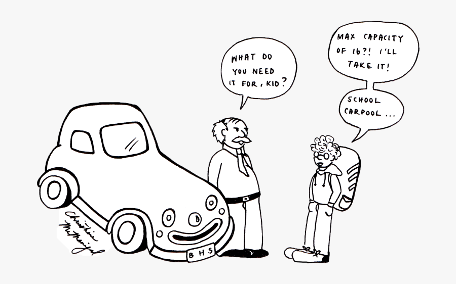 Student Parking Infringes On Neighbors - Cartoon, Transparent Clipart