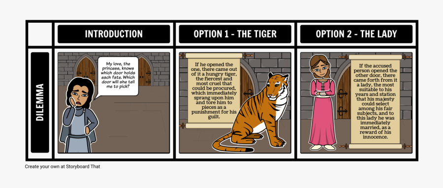 Lady Or The Tiger Dilemma - Lady Or The Tiger Introduction, Transparent Clipart
