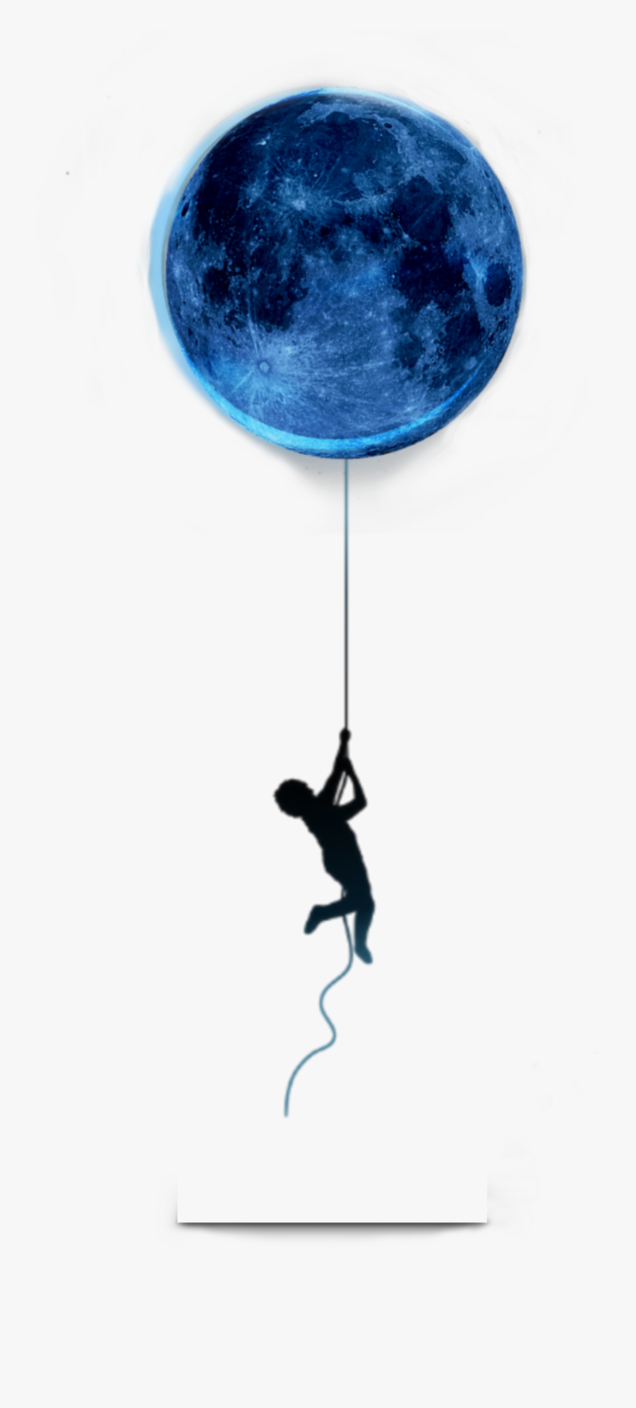 #ftestickers #fantasyart #boy #rope #moon #hanging - Self-confidence, Transparent Clipart