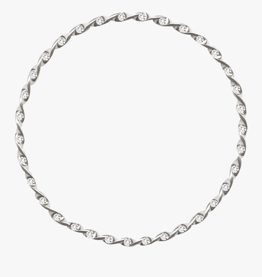 Diamond Simple Designer Border Silver Circular Clipart - Simple Border Designs Png, Transparent Clipart