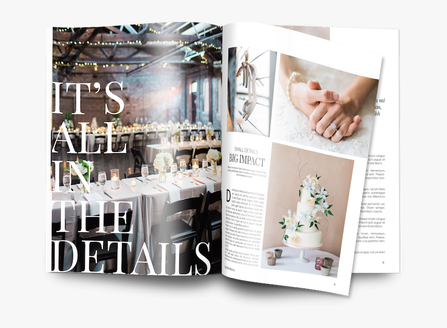 Clip Art Magazine Spread Mockup - Flyer, Transparent Clipart