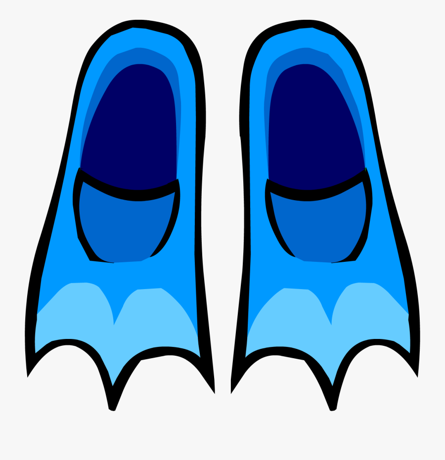 Blue Flippers Club Wiki - Club Penguin Flippers, Transparent Clipart