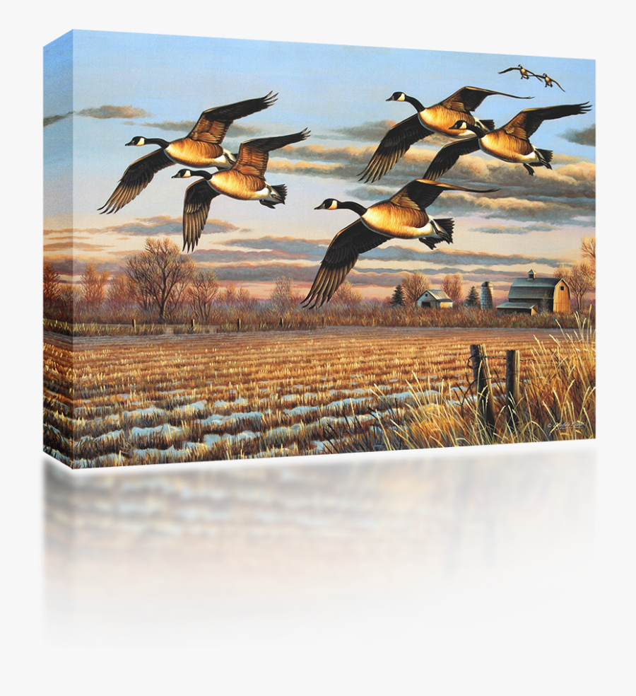 Transparent Geese Flying Png - Painting, Transparent Clipart