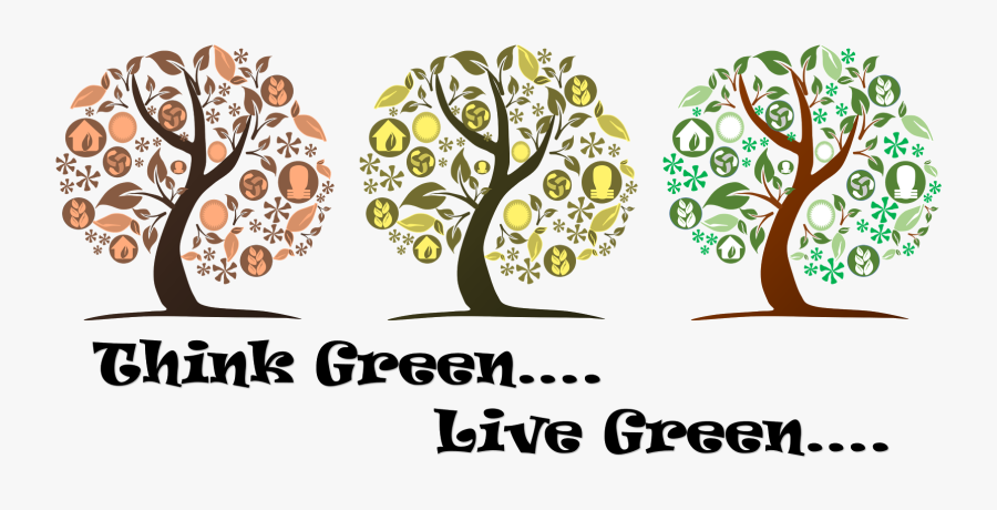 Think Green Live Green Poster - Think Green Live Green, Transparent Clipart