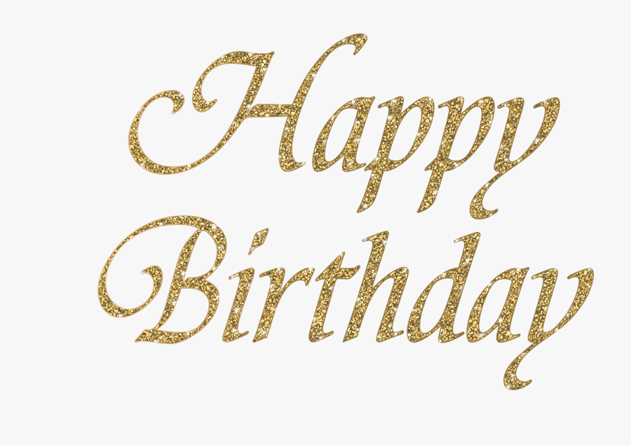 Png Images Birthday Id 33402 Calligraphy - Transparent Happy Birthday Gold Png, Transparent Clipart