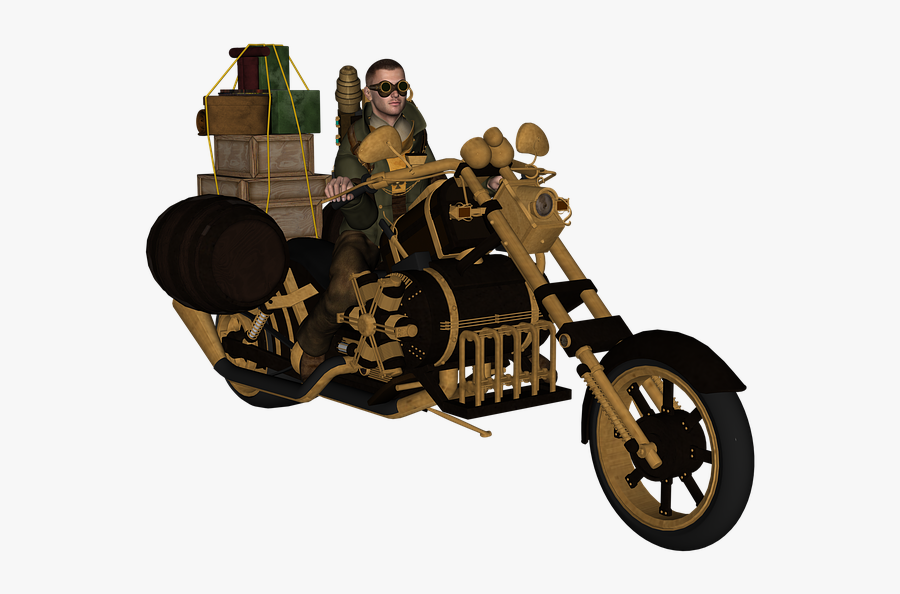 Man On Motorcycle Transparent, Transparent Clipart