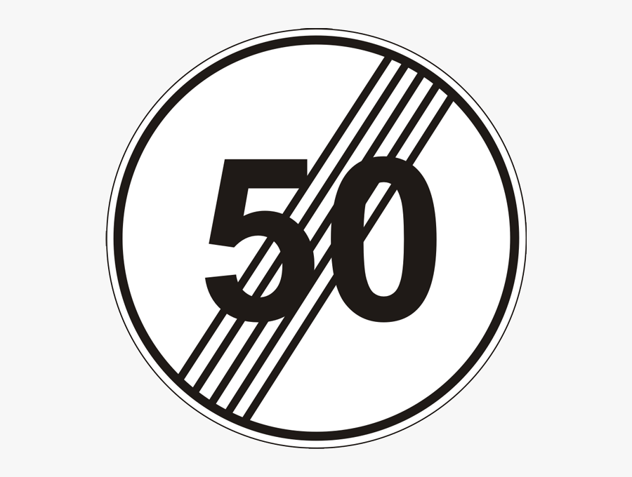French National Speed Limit Sign Clipart , Png Download - French National Speed Limit Sign, Transparent Clipart