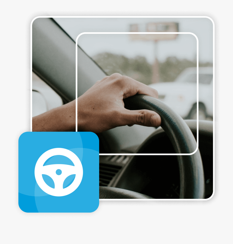 Person Driving Toyota, Transparent Clipart