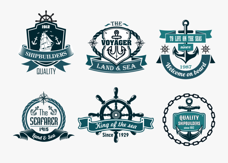 Steering Wheel Ship Logo - Anchor And Rope Free Vector, Transparent Clipart