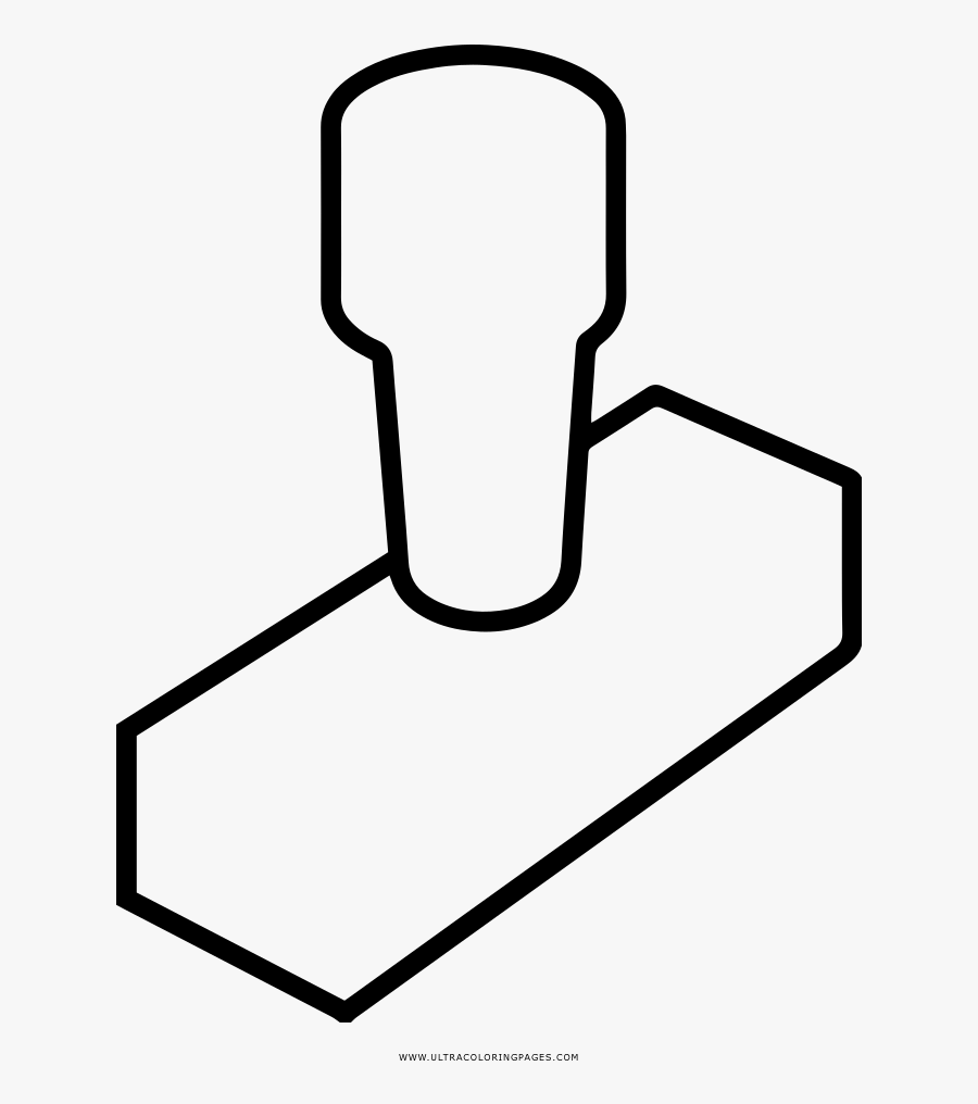 Stamp Coloring Page - Dibujo De Sello Para Colorear, Transparent Clipart