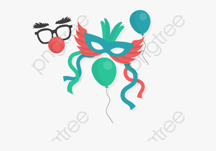 Balloon Carnival Mask Material - เทศกาล คาร์นิวัล การ์ตูน, Transparent Clipart