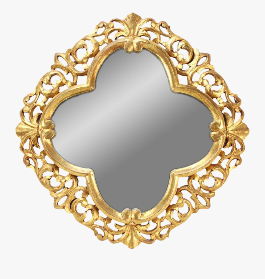 Vintage Continental Gilt Wood Carved Pierced Quatrefoil - Circle, Transparent Clipart