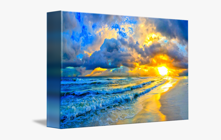 Clip Art Drawing Huge Freebie - Beautiful Ocean Sunset Beach, Transparent Clipart