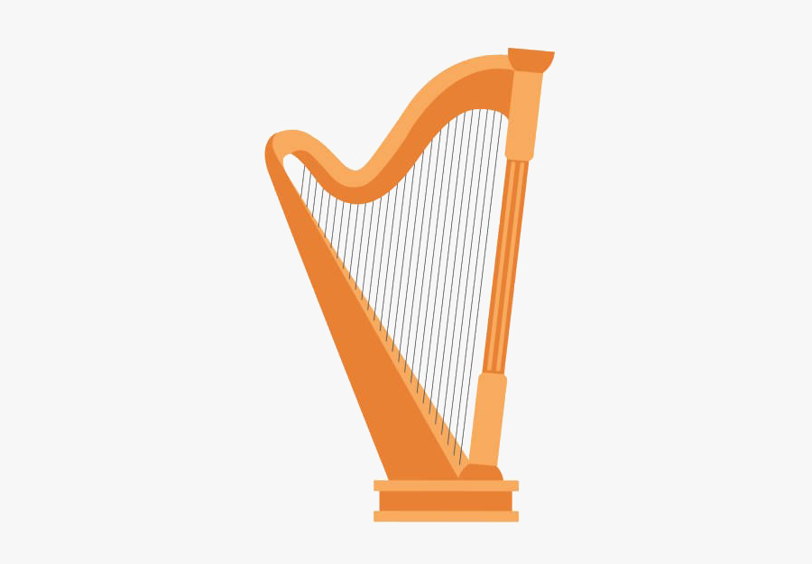 Gold Harp Transparent - Harp, Transparent Clipart