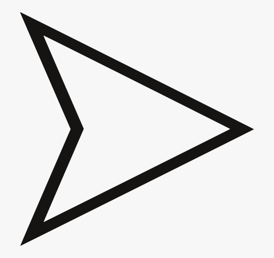 Arrow Empty Right - Triangle, Transparent Clipart
