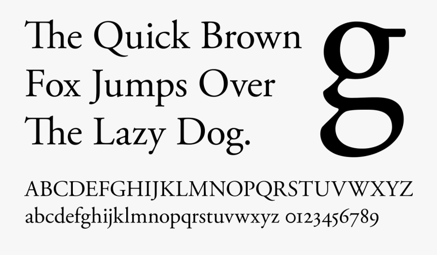 Clip Art Garamond Characteristics - Quick Print, Transparent Clipart