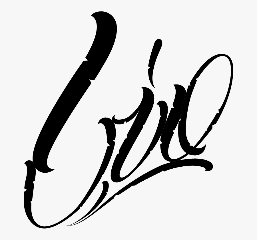 Transparent Polynesian Tattoo Clipart - Calligraphy, Transparent Clipart