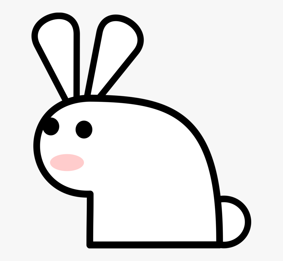 Head,domestic Rabbit,artwork - Rabbit Clip Art, Transparent Clipart