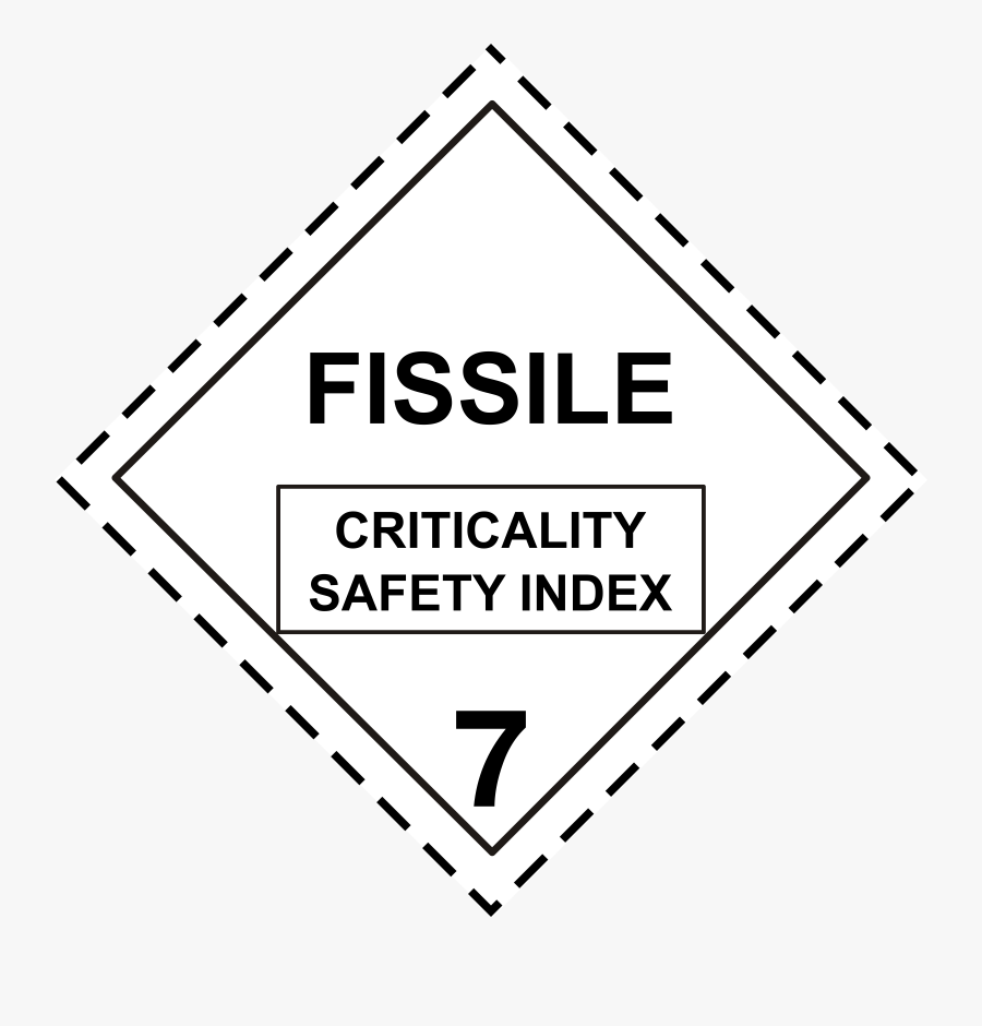 And High Goods Adr Classification Substances Fissile - Dangerous Goods Label Fissile, Transparent Clipart
