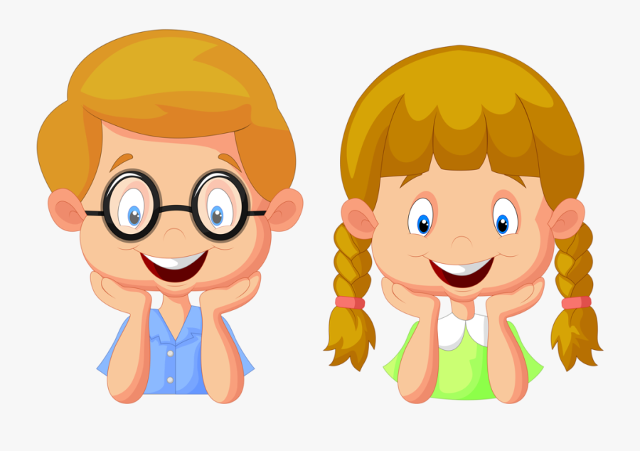 Фотки School Clipart, Borders And Frames, Cartoon Kids, - Boy And Girl Thinking Clipart Png, Transparent Clipart