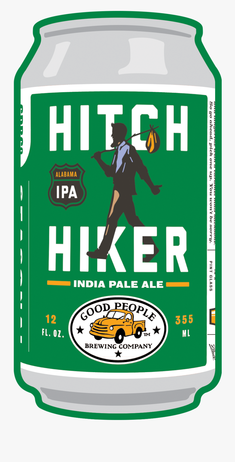 Gpbc Hitchhiker Can - Good People Brewing, Transparent Clipart