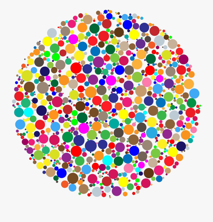 Colorful Circle Fractal - International Dot Day 2018, Transparent Clipart