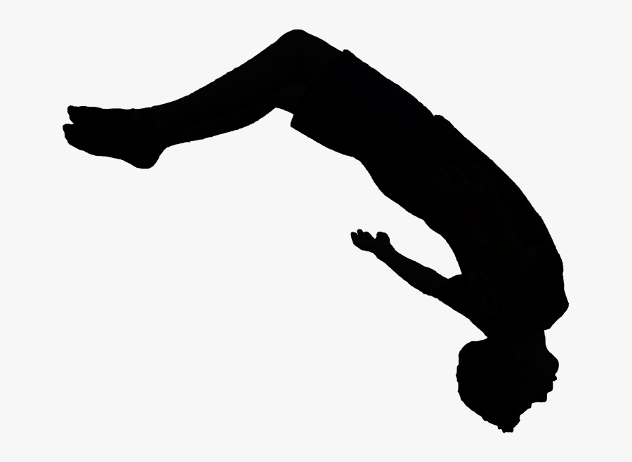 Monochrome Photography Silhouette Logo - Back Flip Logo Png, Transparent Clipart