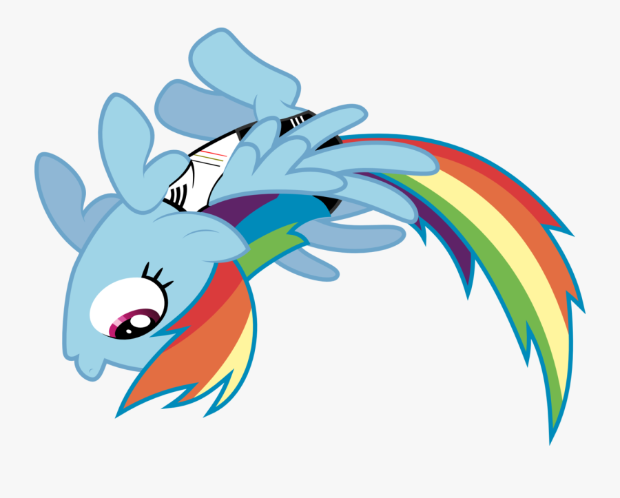 Transparent Backflip Png - Rainbow Dash Flying Pony, Transparent Clipart