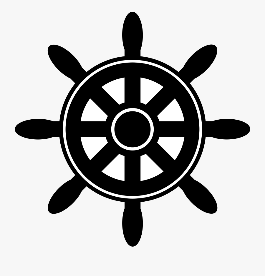 Ship Wheel Ships Clip Art Transparent Png - Silhouette Ship Wheel Clipart, Transparent Clipart