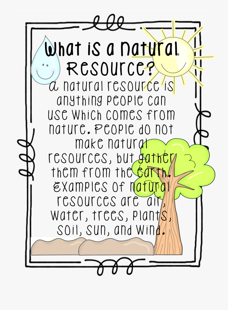 Natural Resources First Grade, Transparent Clipart