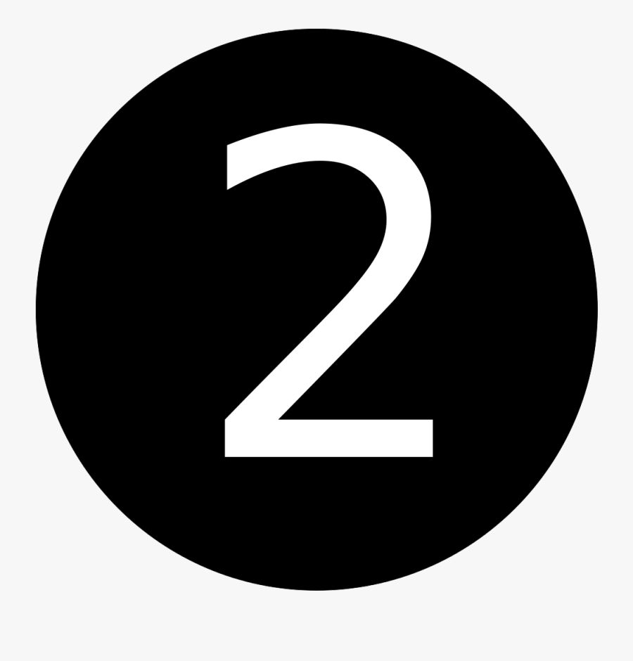 White Number 2 Black Background , Free Transparent Clipart - ClipartKey