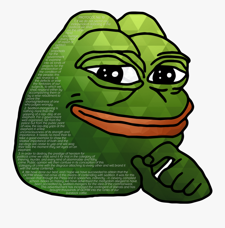 Protocols Of Zion 19 Pepe - Pepe The Frog Heart Hands, Transparent Clipart