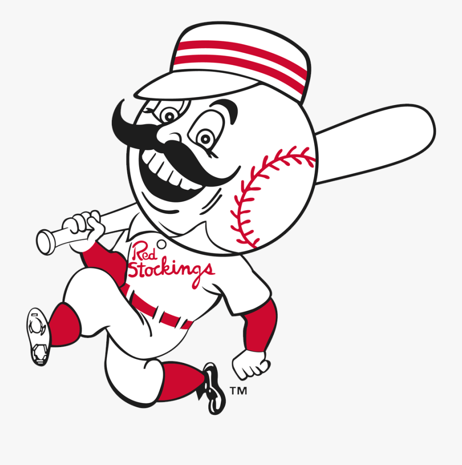 Cincinnati Reds Throwback Logo, Transparent Clipart
