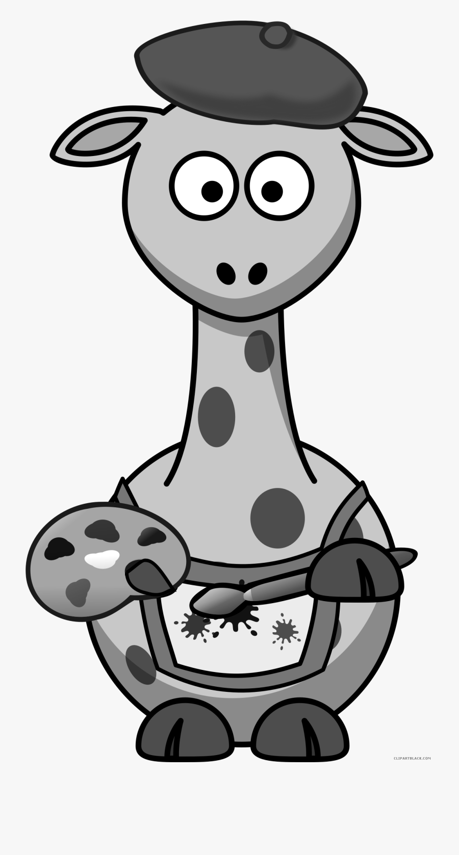 Giraffe Animal Free Black White Clipart Images Clipartblack - Animal Painting Clip Art, Transparent Clipart