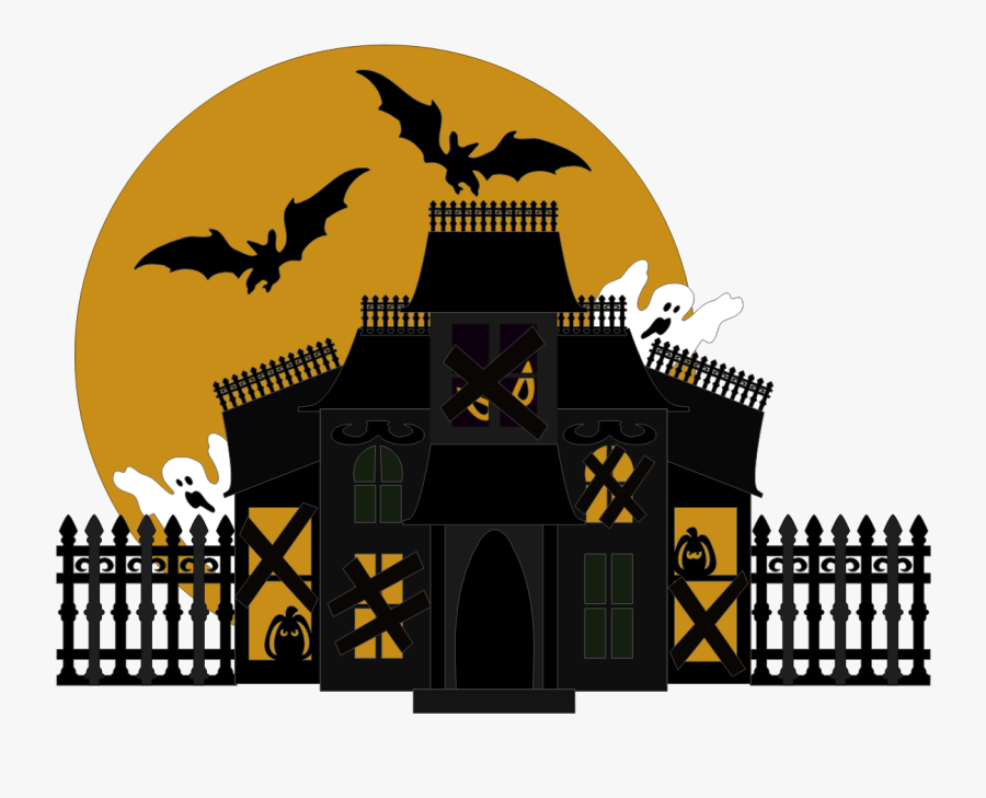 Png Halloween Haunted House Clip Art, Transparent Clipart