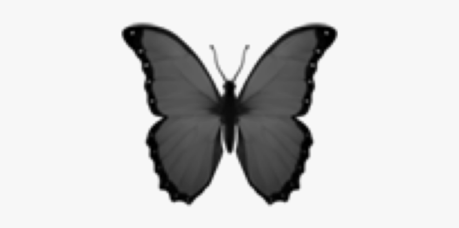 #emoji #butterfly #dark #black #sky #high - Black And White Butterfly Emoji, Transparent Clipart
