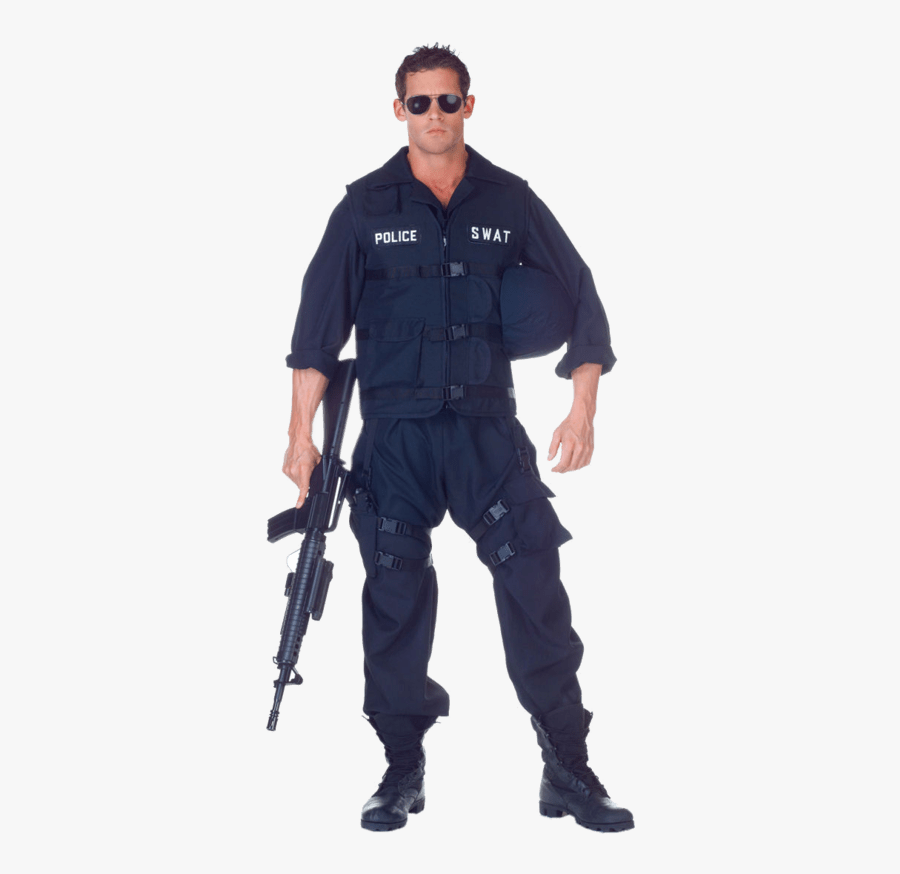 Swat Costume - Man And Woman Swat, Transparent Clipart