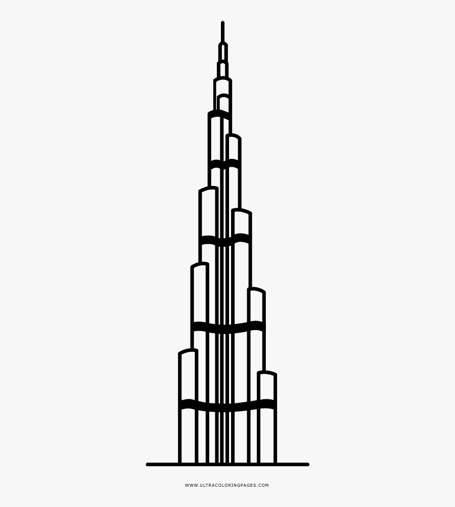 Burj Khalifa Drawing Easy, Transparent Clipart