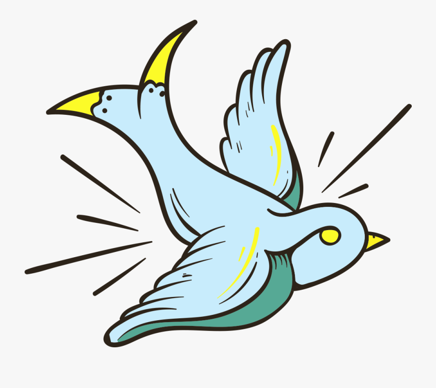 Vector Royalty Free Library Old School Tattoo Clip - Tattoo Bird Clip Art, Transparent Clipart
