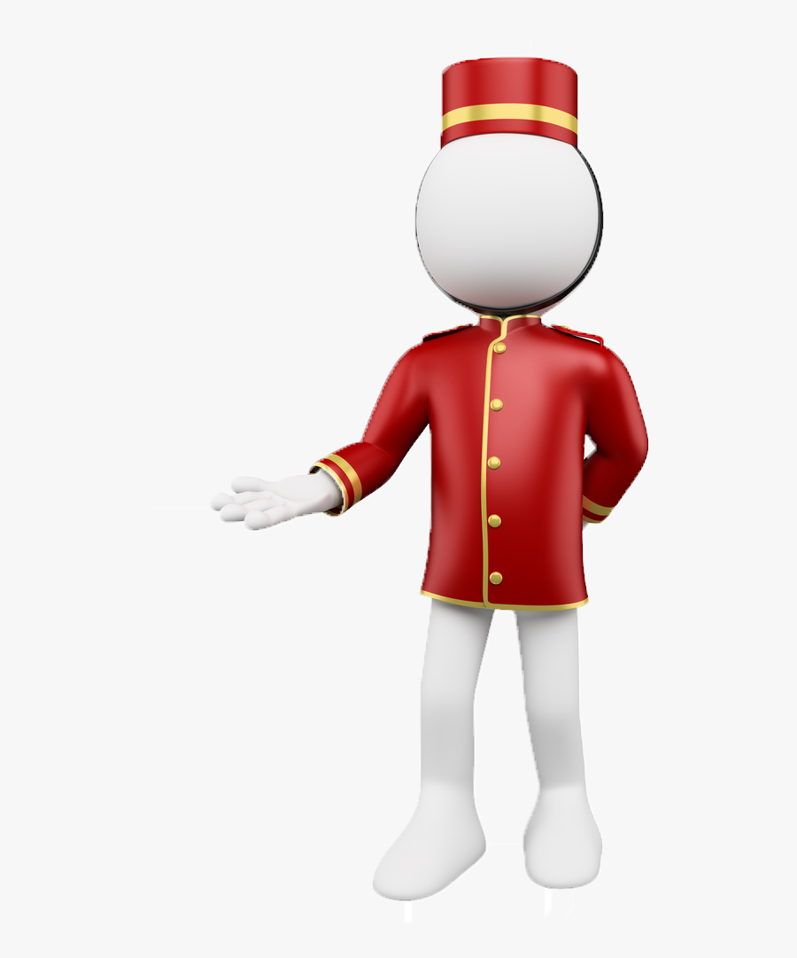 Can You Hold That - Clipart 3d Man Hotel, Transparent Clipart