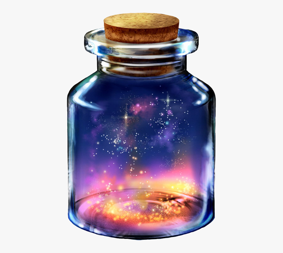 #bottle #galaxy #jar #star #planet #glass #space #universe - Anime Bottle, Transparent Clipart