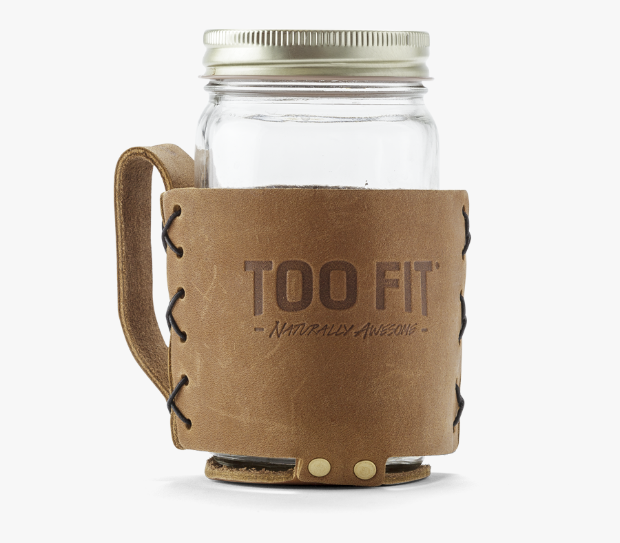 Too Fit Leather Koozie - Glass Bottle, Transparent Clipart