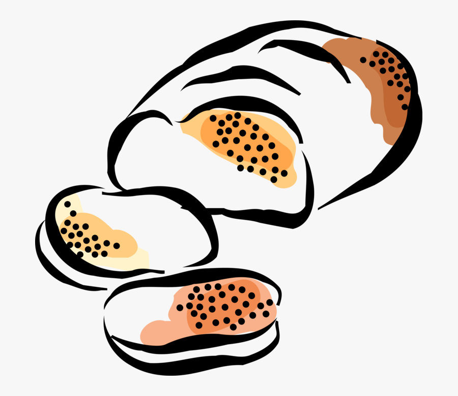 Vector Illustration Of Staple Food Baked Bread Loaf - Ice Cream Float Clip Art, Transparent Clipart